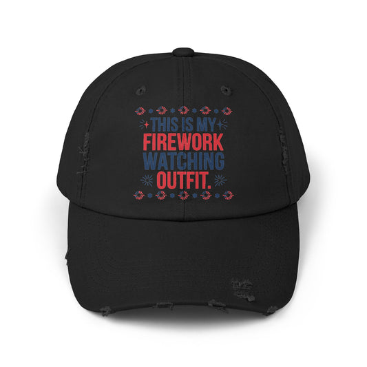 Firework Watching Cap - Unisex Distressed Hat for Celebrations