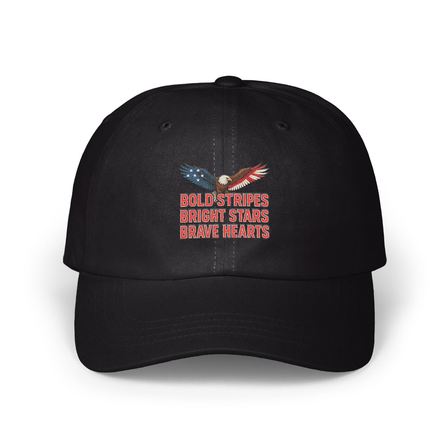 Bold Stripes Bright Stars Brave Hearts hat product