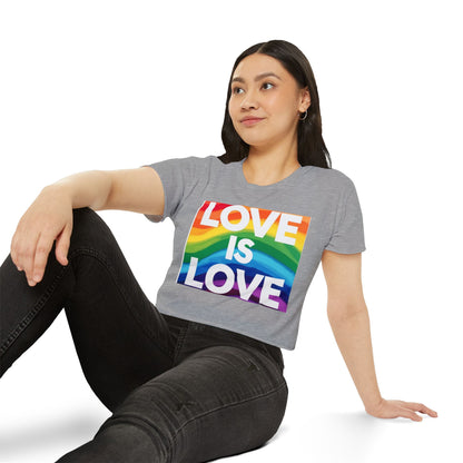 Pride corp top Rainbow Love is Love Crop Top for Festivals