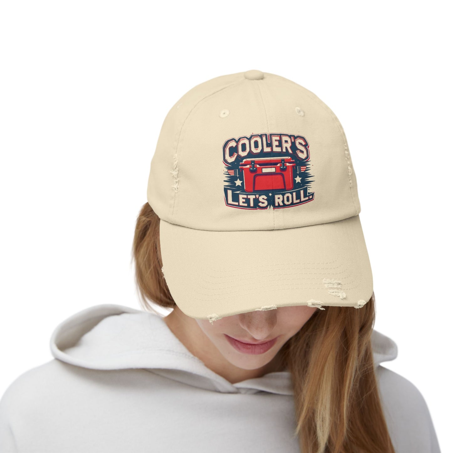 Cooler’s Let’s Roll Distressed Cap - Unisex Casual Headwear for Outdoor Adventures