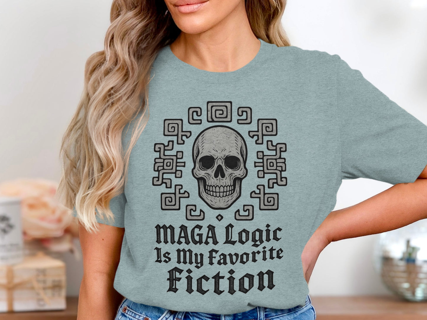 MAGA Logic Is My Favorite Fiction Graphic Tee Apparel