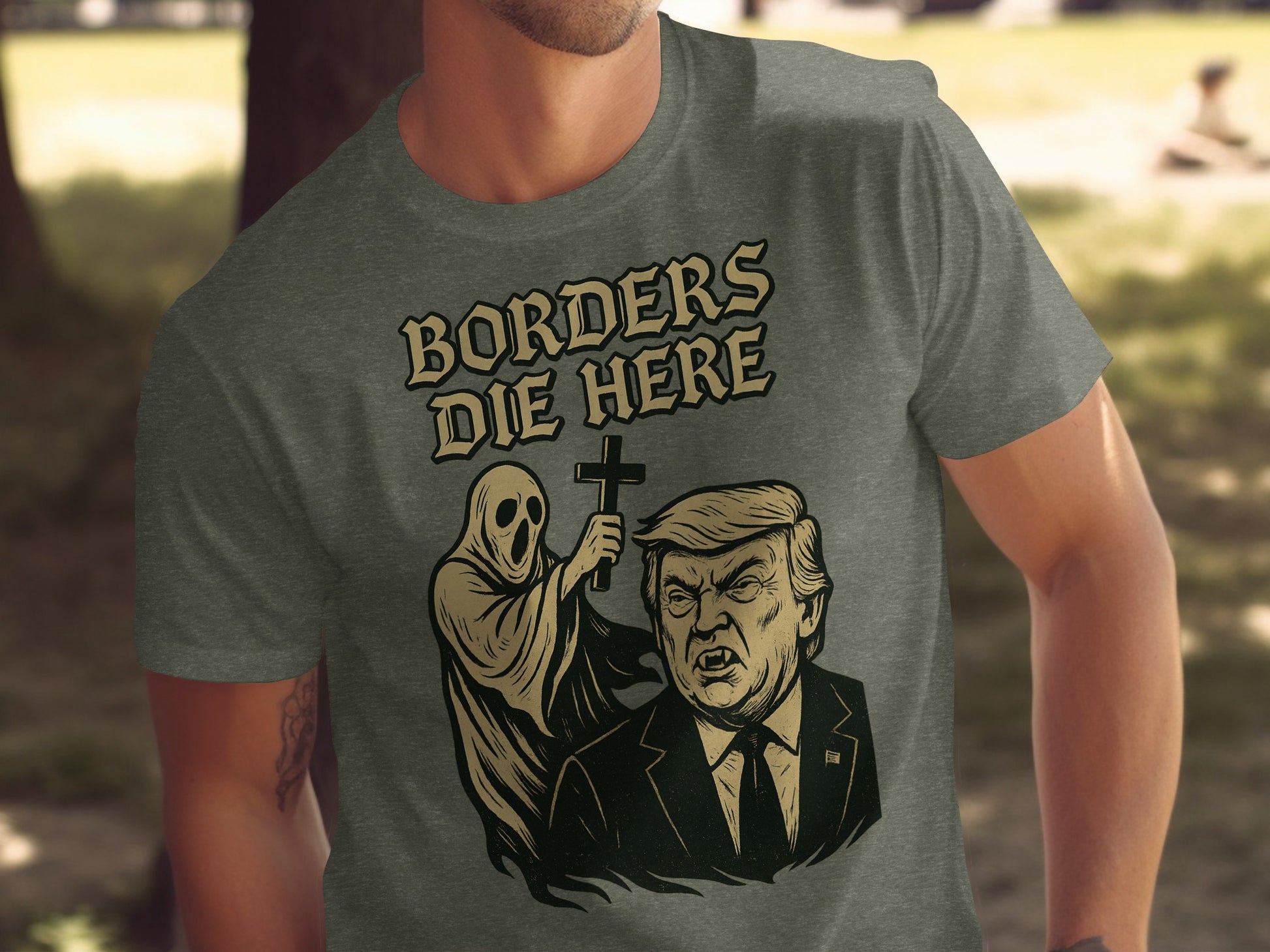 Borders Die Here Graphic T-shirt product type