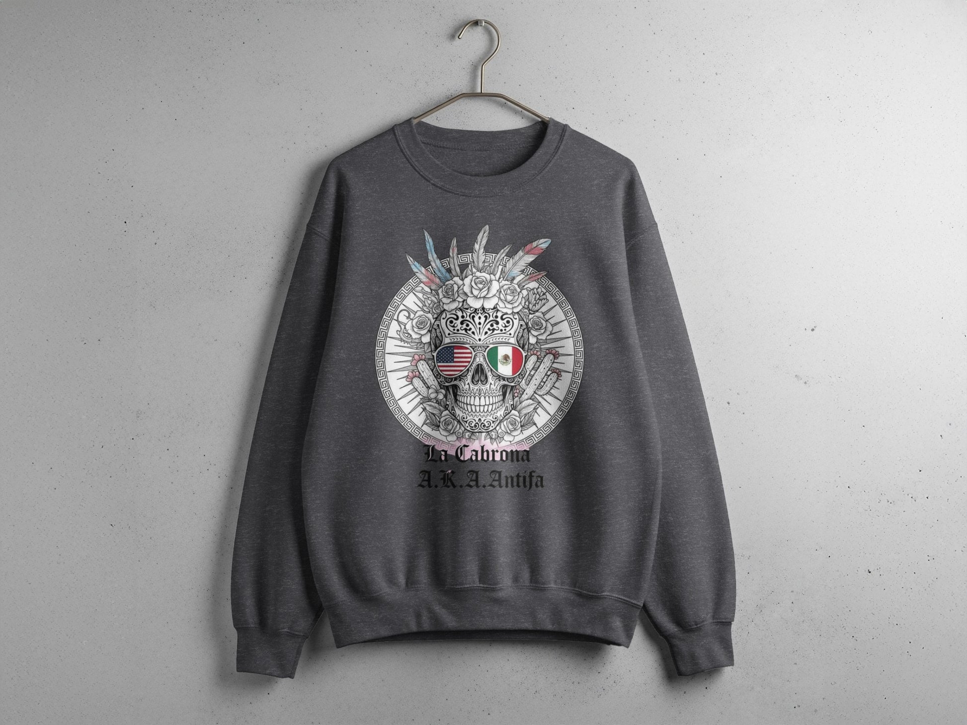 La Calavera A.K.A Anitfa Skull Graphic Sweatshirt