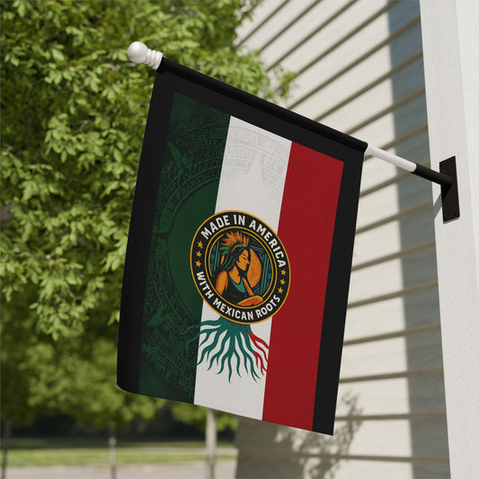 Made in America with Mexican Roots Decorative Flag