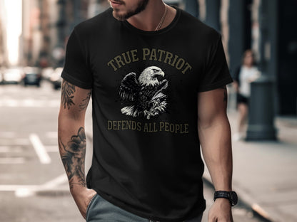 True Patriot Defends All People Graphic T-shirt