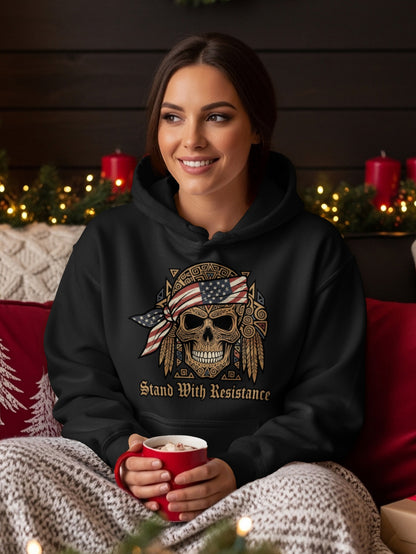 Stand With Resistance Skull Hoodie