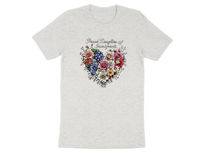 Proud Daughter of Immigrants Floral Heart T-Shirt