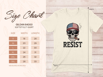 Resist Skull Graphic Gildan 64000 Softstyle T-Shirt product