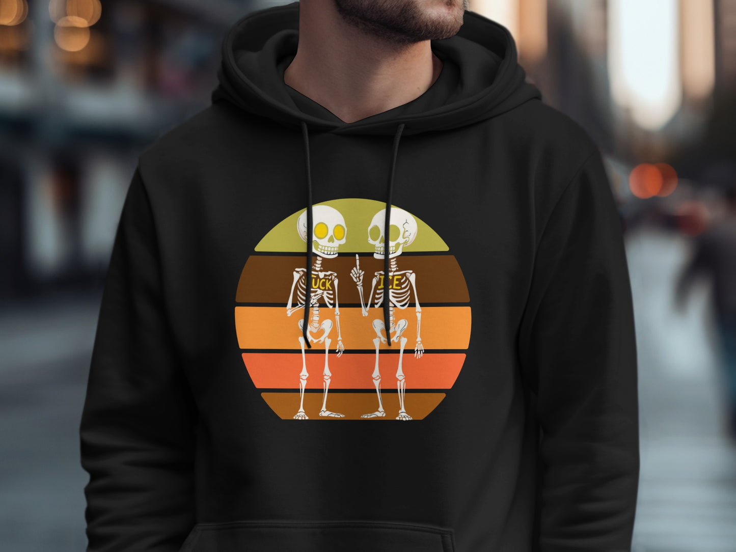 Funny Skeletons Giving Fist Bump Hoodie product type