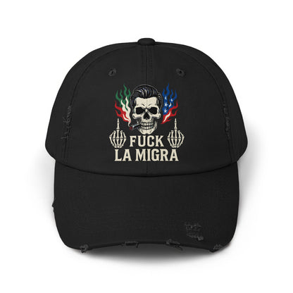 Bold Statement Skull Graphic Distressed Cap product