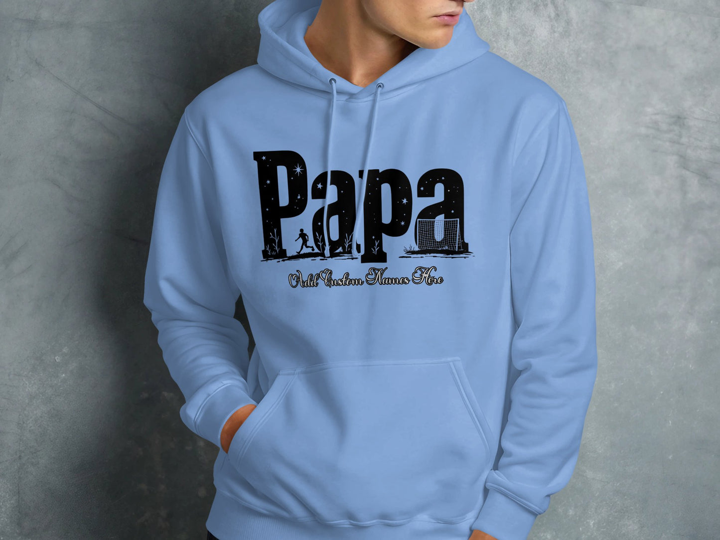 Papa Hoodie With Custom Font Graphics Hooded product