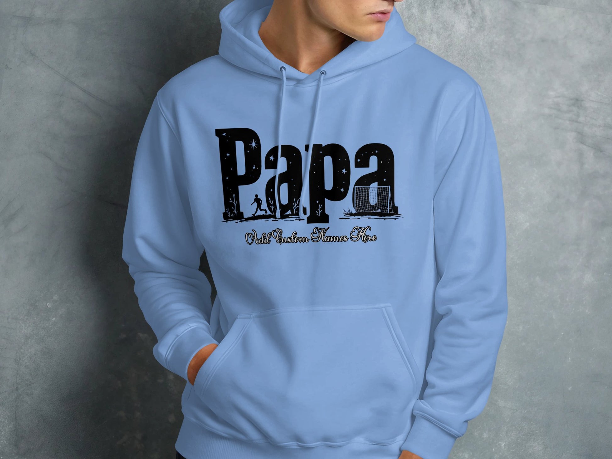 Papa Hoodie With Custom Font Graphics Hooded product