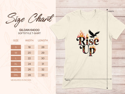 Rise Up Flaming Design Gildan 64000 Softstyle T-Shirt product