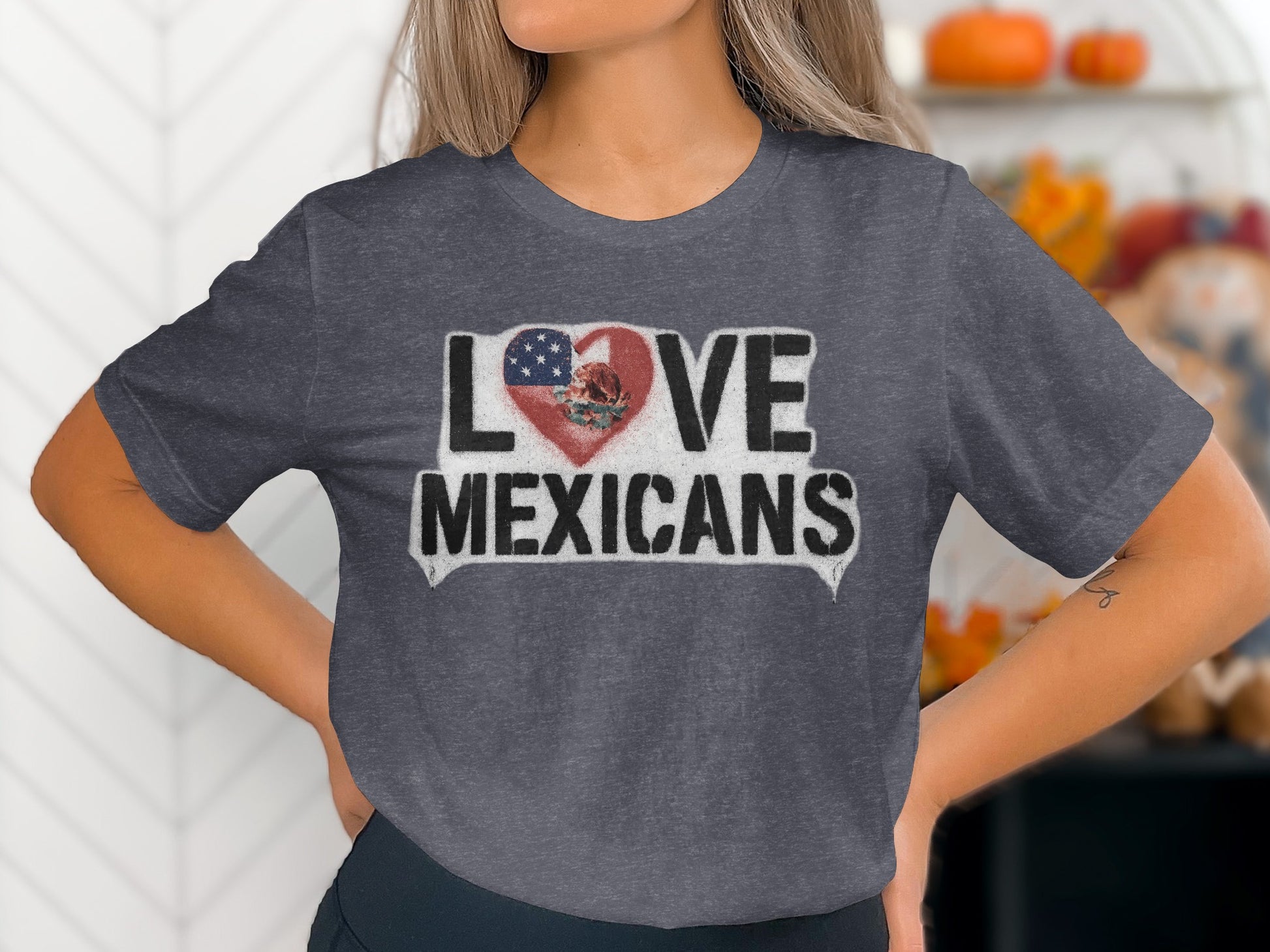 Love Mexicans Heart Graphic T-shirt product type