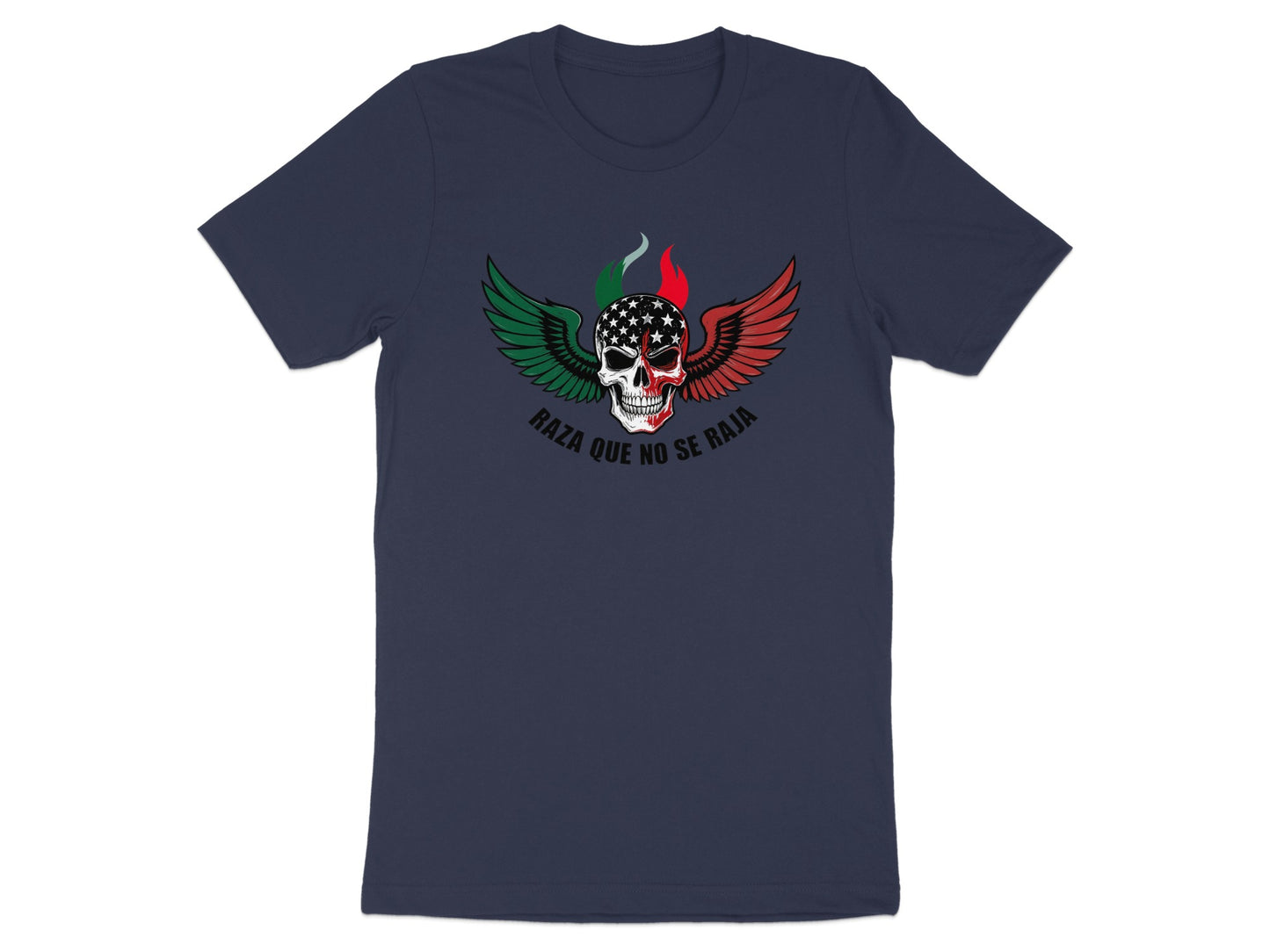 Raza Que No Se Raja Skull Wings Design T-shirt product