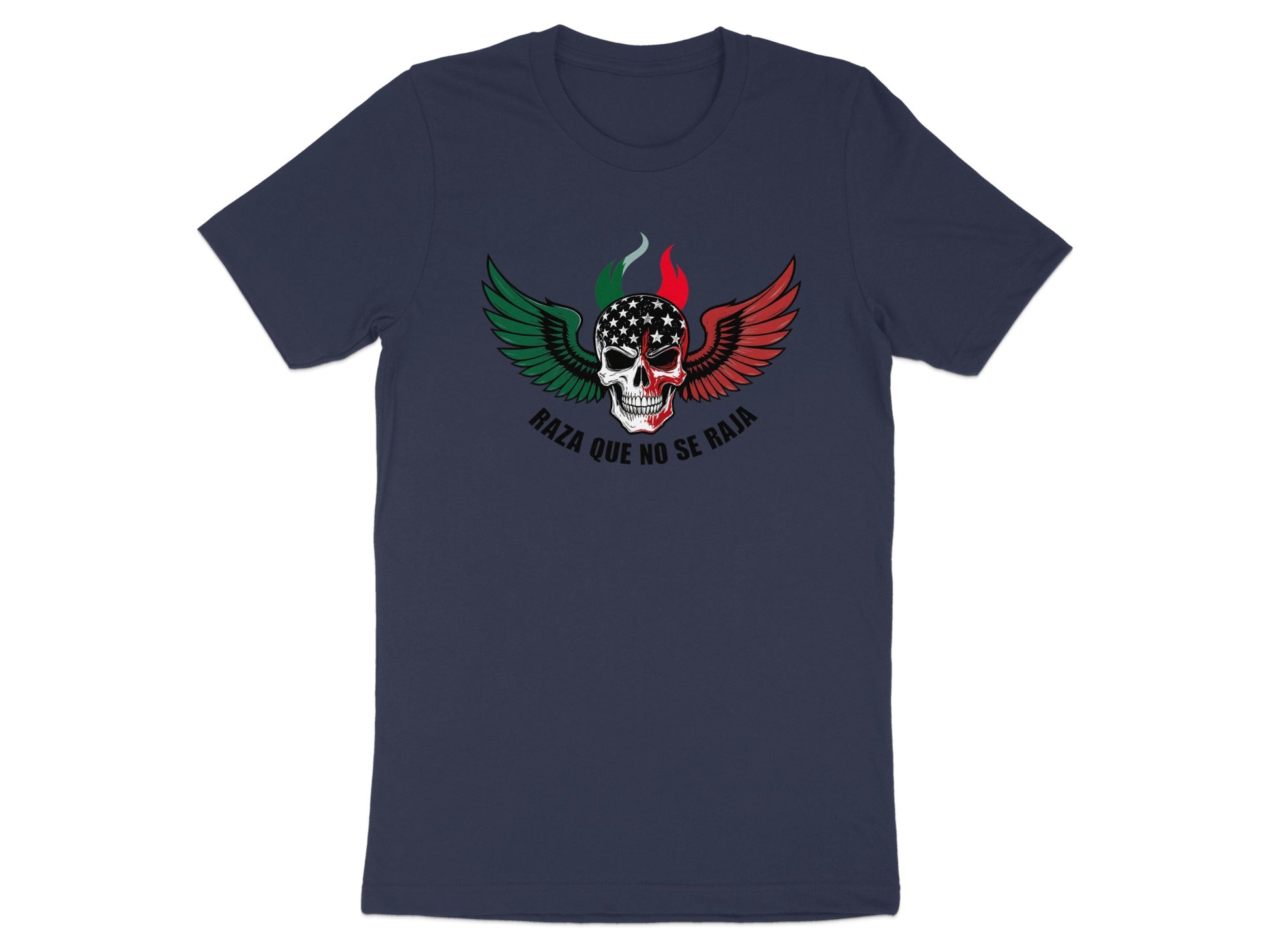 Raza Que No Se Raja Skull Wings Design T-shirt product