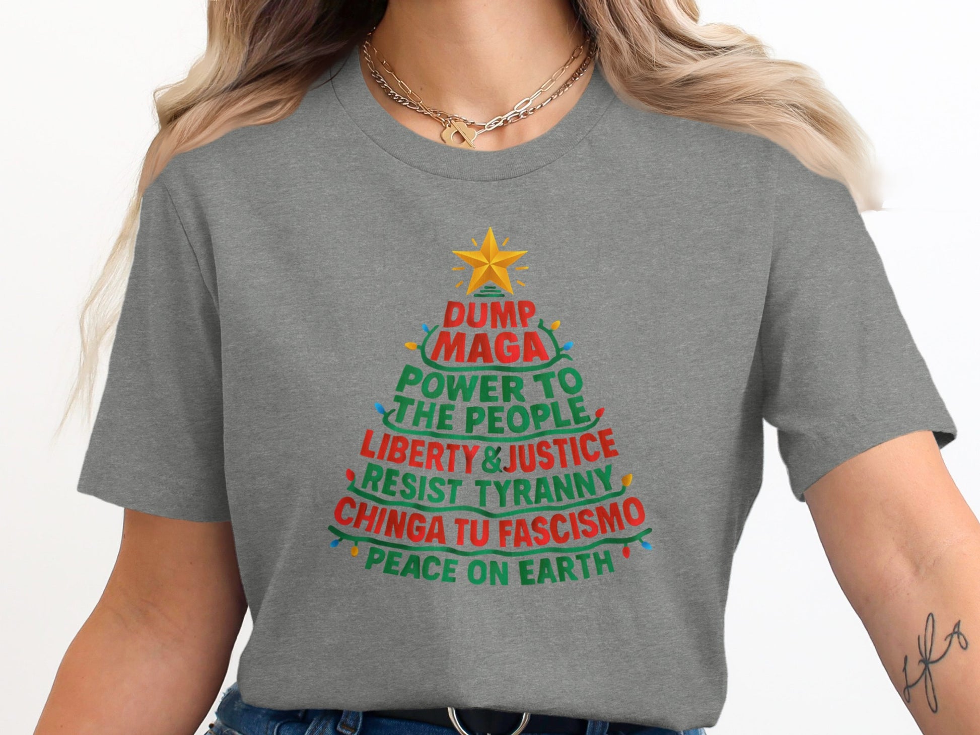 Political Christmas Tree Statement Shirt