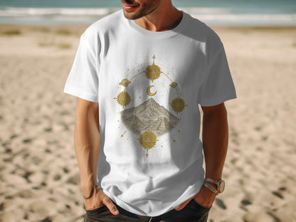 Sun and Moon Mountain Graphic T-Shirt product