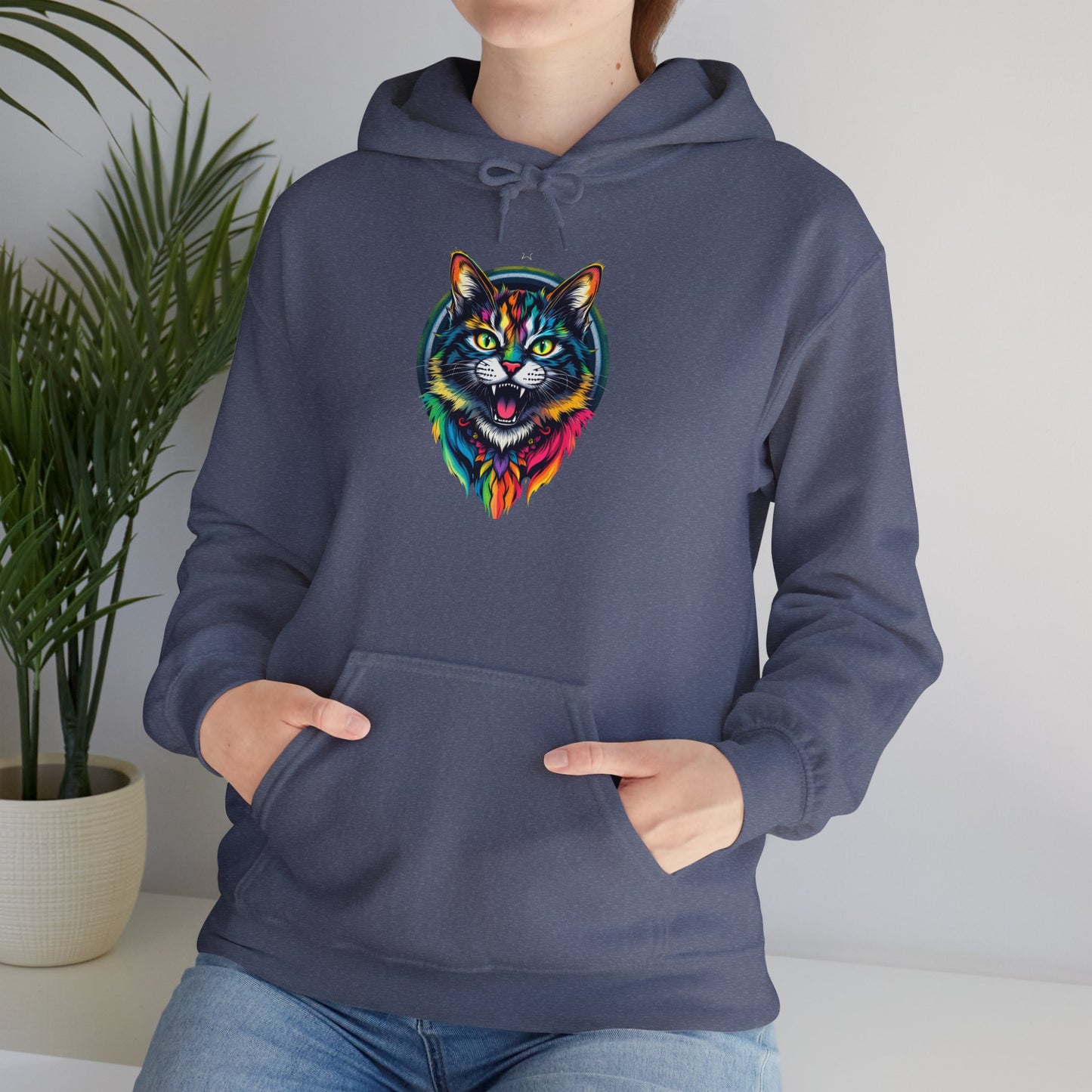 Pride hoodie Colorful Cat Design Unisex Hoodie – Cozy & Vibrant Sweatshirt for Animal Lovers
