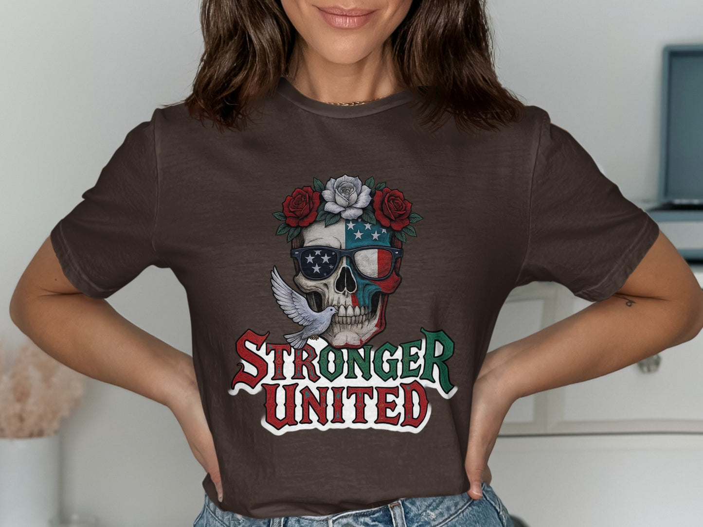 Stronger United Skull Graphic Printed T-shirt product type