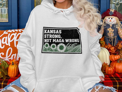 Kansas Strong Not Maga Wrong Hoodie product