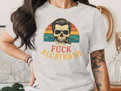 Vintage Skull with Cigar Graphic Tee Shirt product
