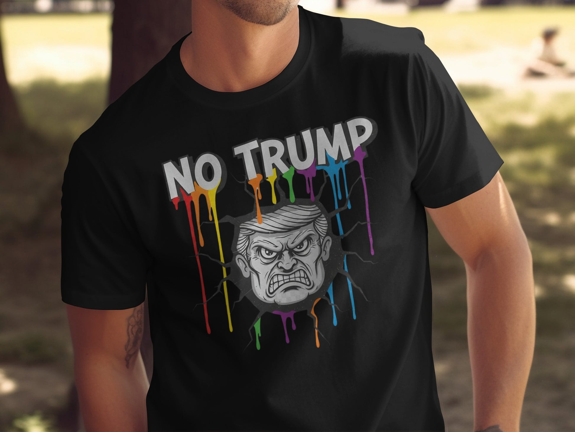 Colorful No Trump Graphic Statement Shirt product type