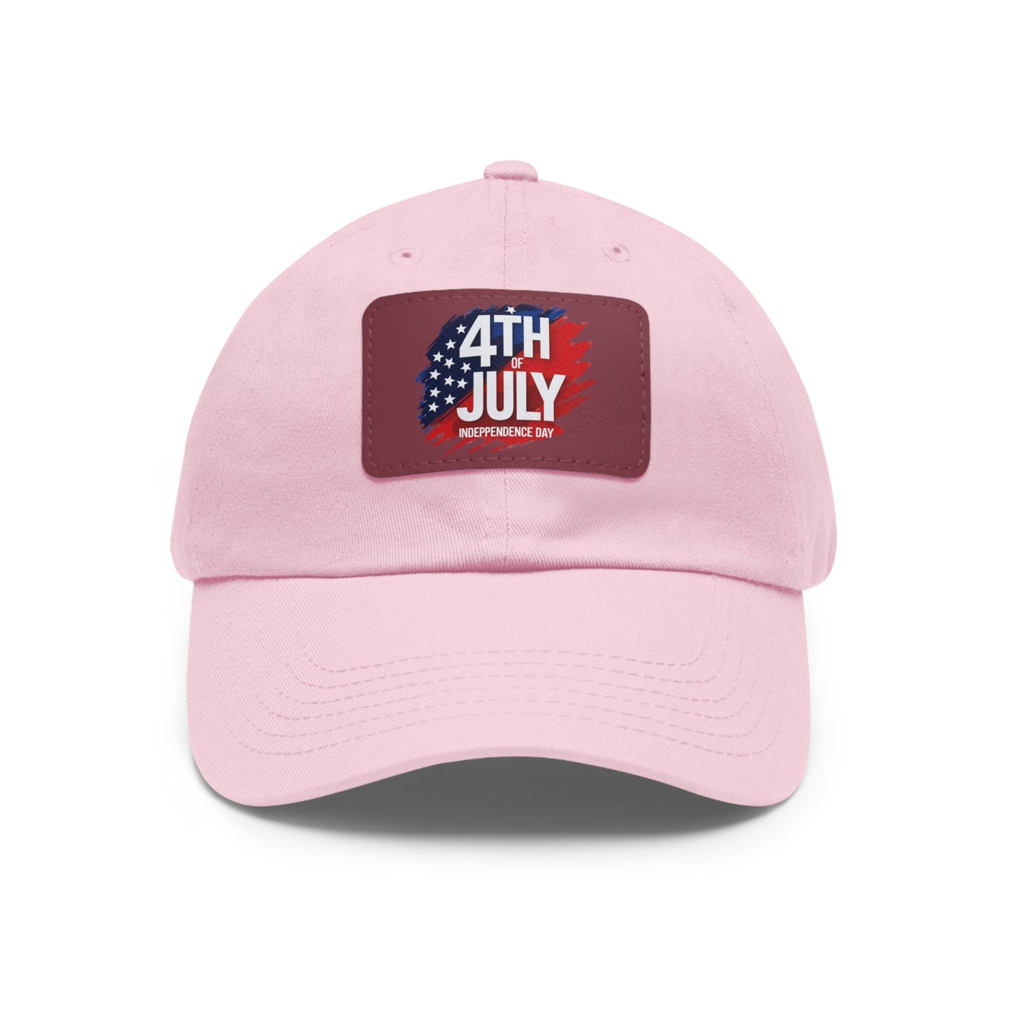 Patriotic Dad Hat with Leather Patch | 4th of July