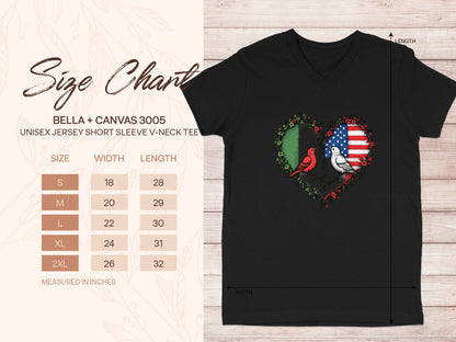 Heart-shaped Birds With American Flag Tee product type