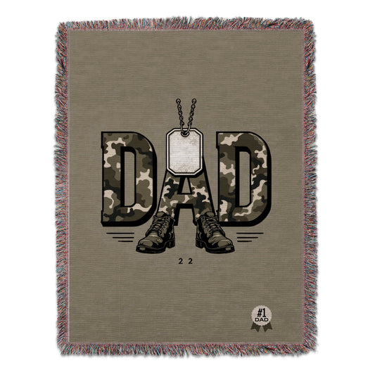 Camo Design Dad Boots Dog Tag Blanket product