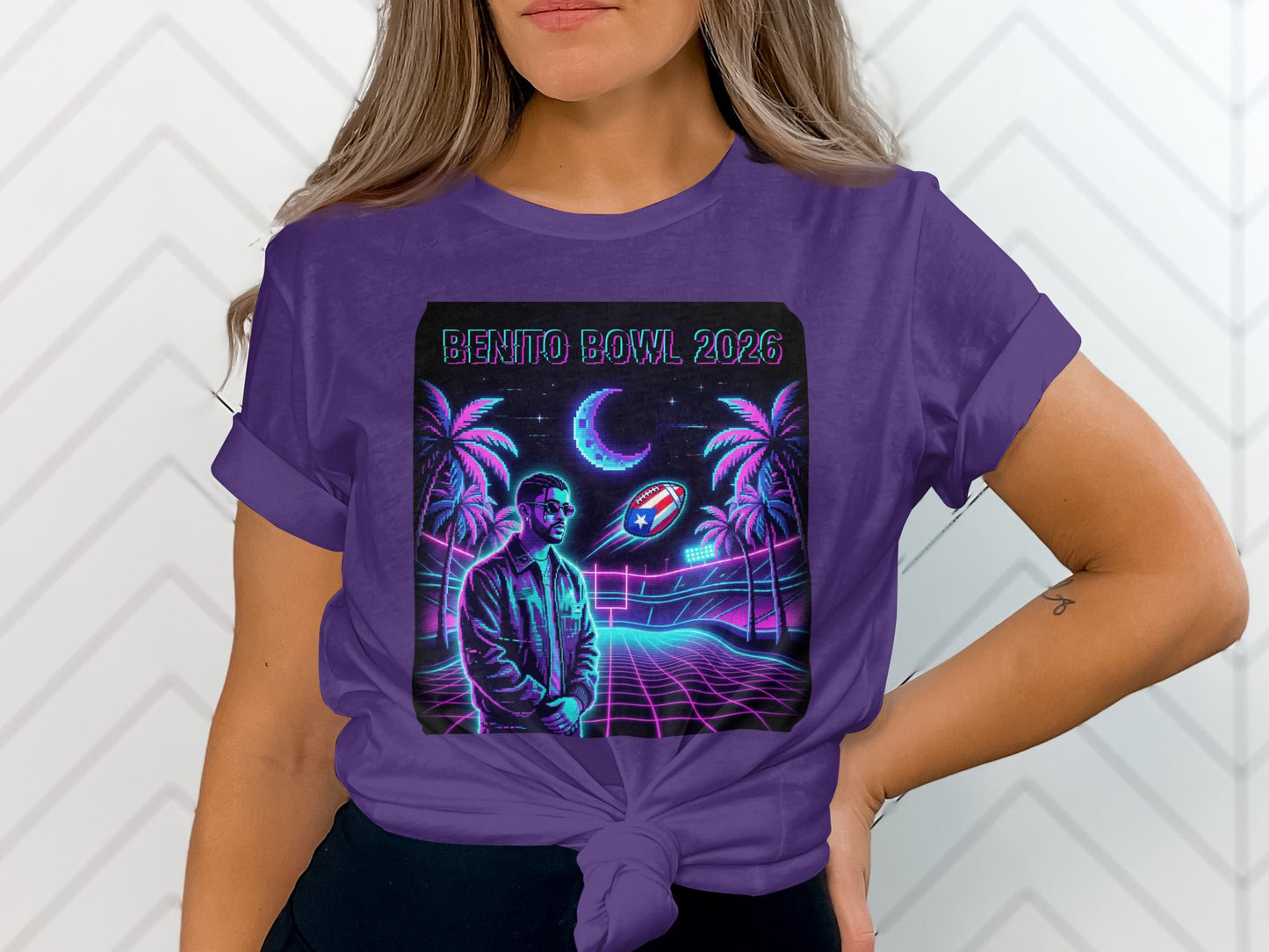 Benito Bowl 2026 Neon Glow Retro Style Shirt