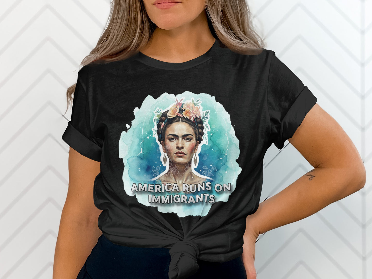 America Runs On Immigrants Graphic T-shirt