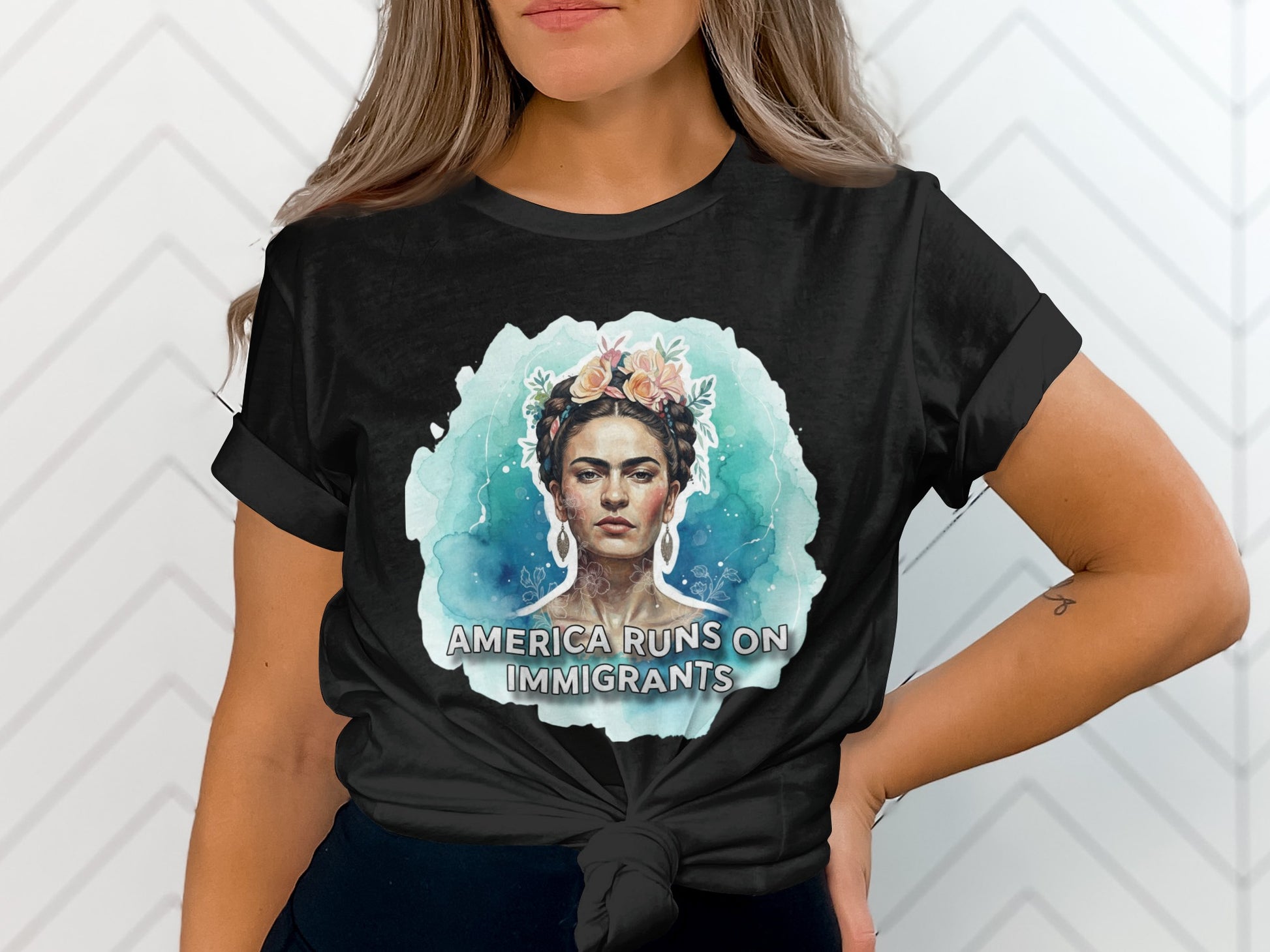 America Runs On Immigrants Graphic T-shirt