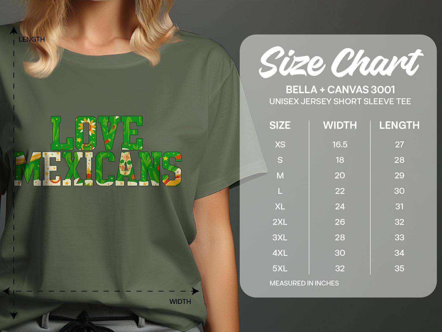 Love Mexicans Graphic T-Shirt Unisex Jersey Tee product type