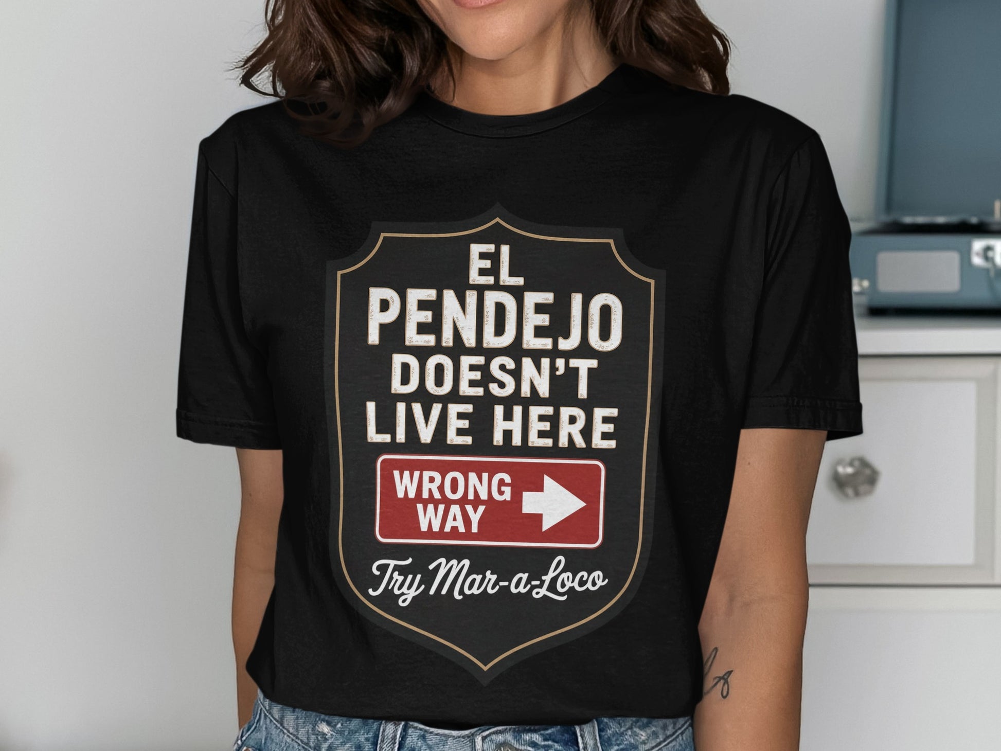 El Pendejo Doesn't Live Here Wrong Way Sign product