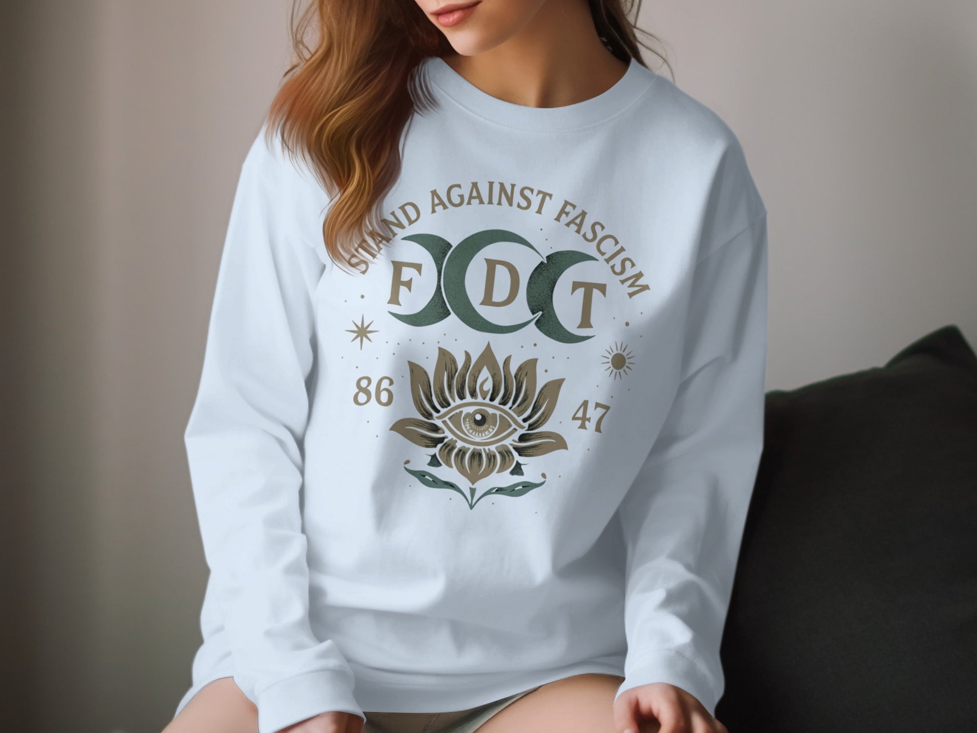 Stand Against Fascism Graphic Printed Sweatshirt