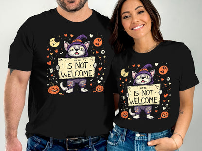 Halloween Cat Graphic Tee Hate is Not Welcome product type