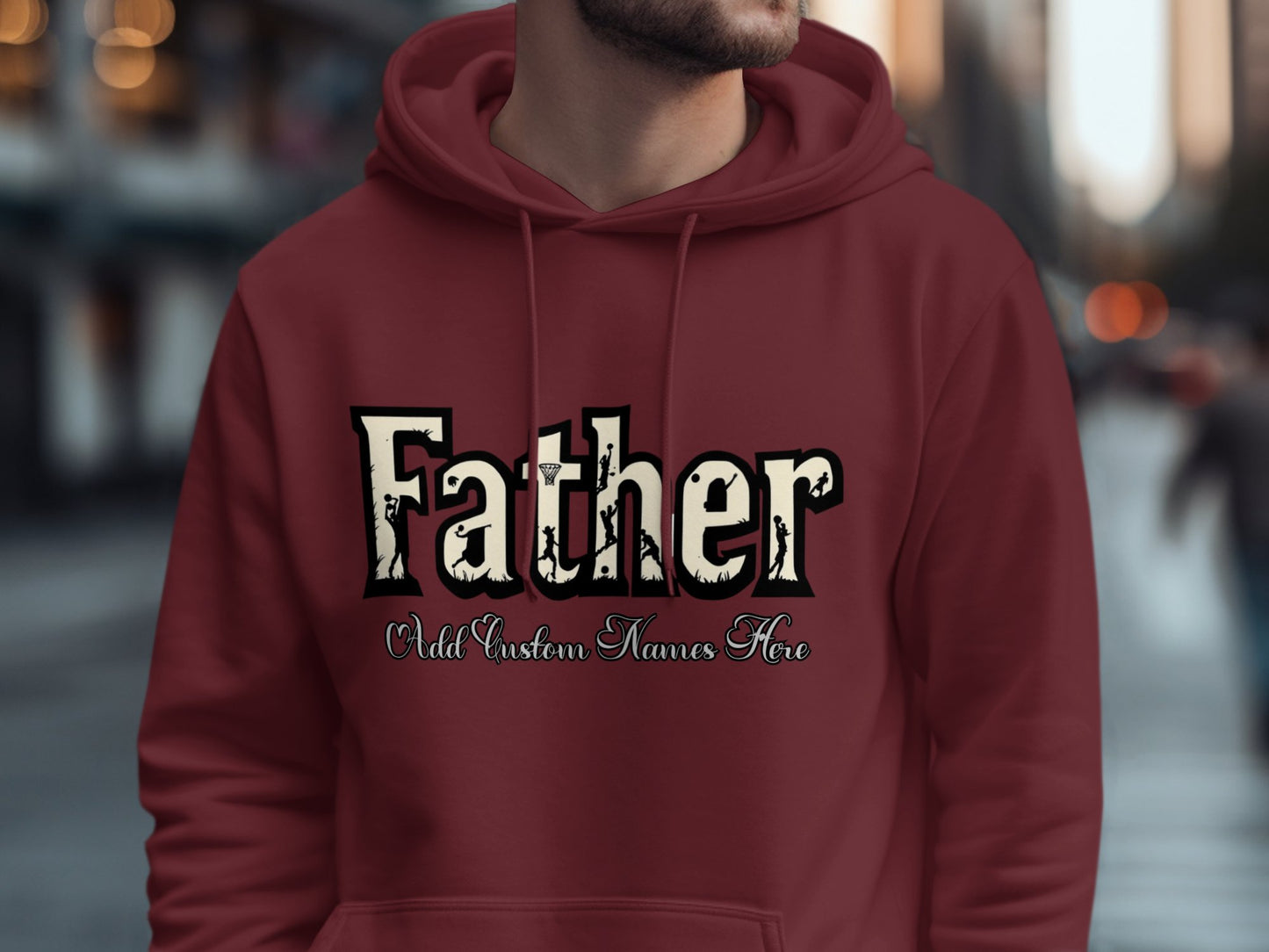 Father Bold Custom Names Here Hoodie product