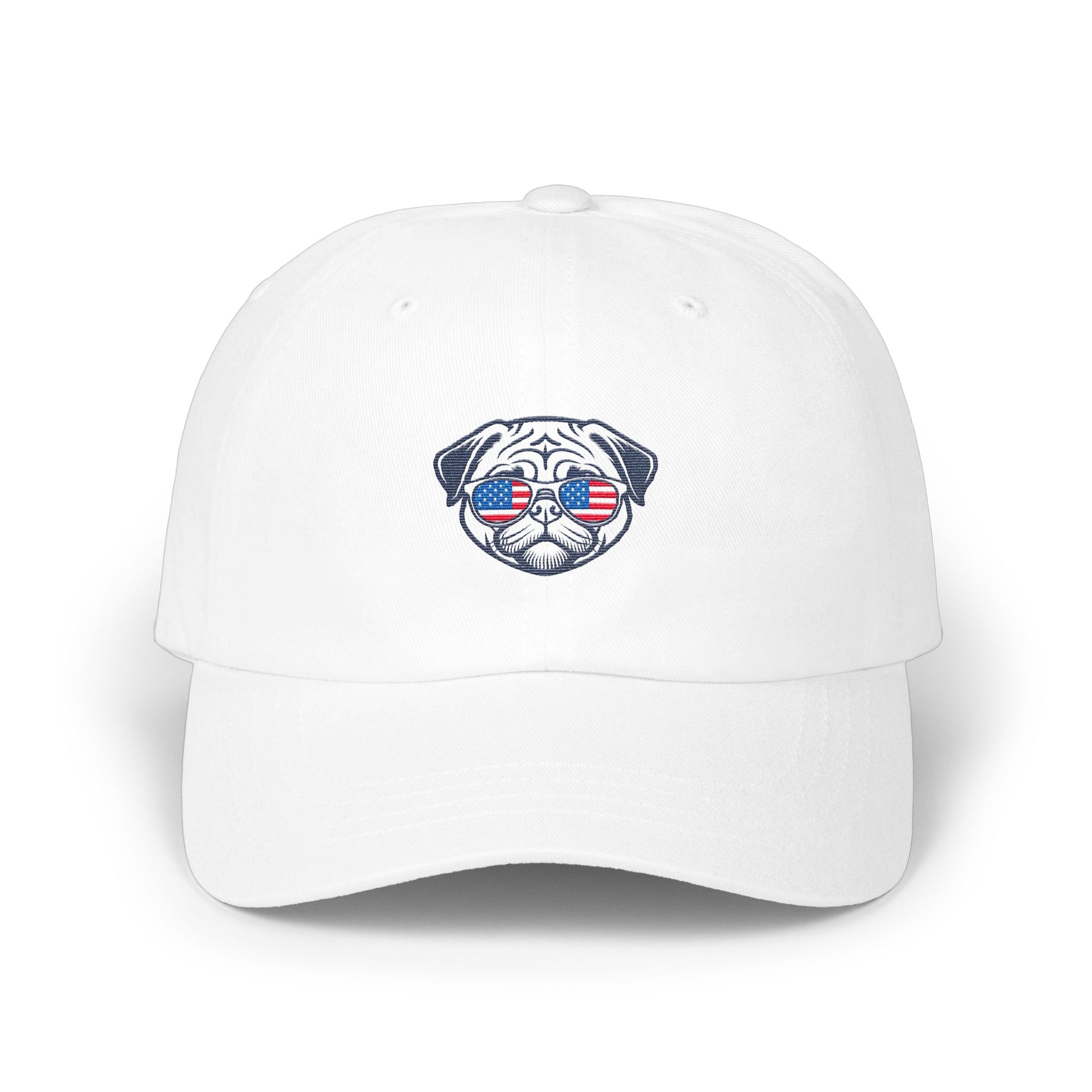 Patriotic Pug with USA Flag Sunglasses Hat product