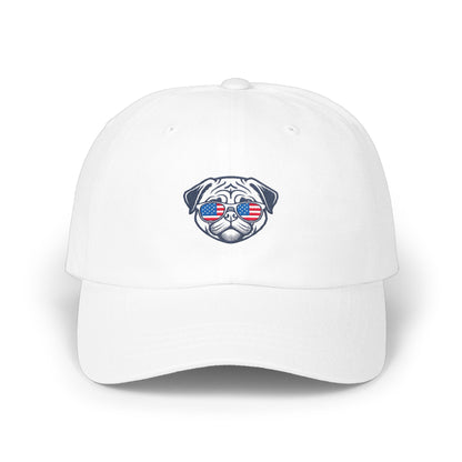 Patriotic Pug with USA Flag Sunglasses Hat product