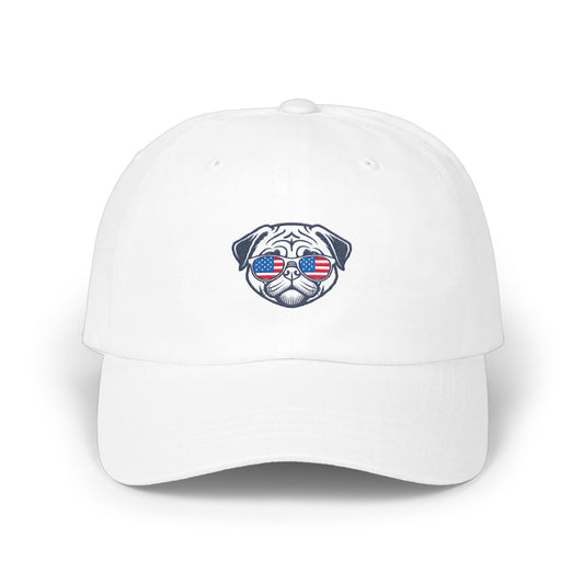 Patriotic Pug with USA Flag Sunglasses Hat product