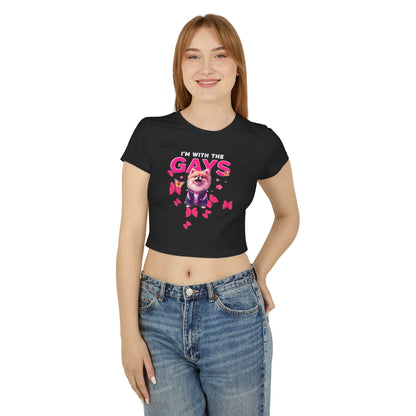 Women's Baby Tee - I'm With The Gays, Fun & Cute LGBTQ+ T-Shirt