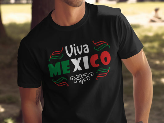 Viva Mexico Graphic Print Black T-Shirt product type