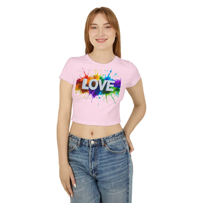 Pride baby tee  Colorful Love Women's Baby Tee - Pride and Positivity