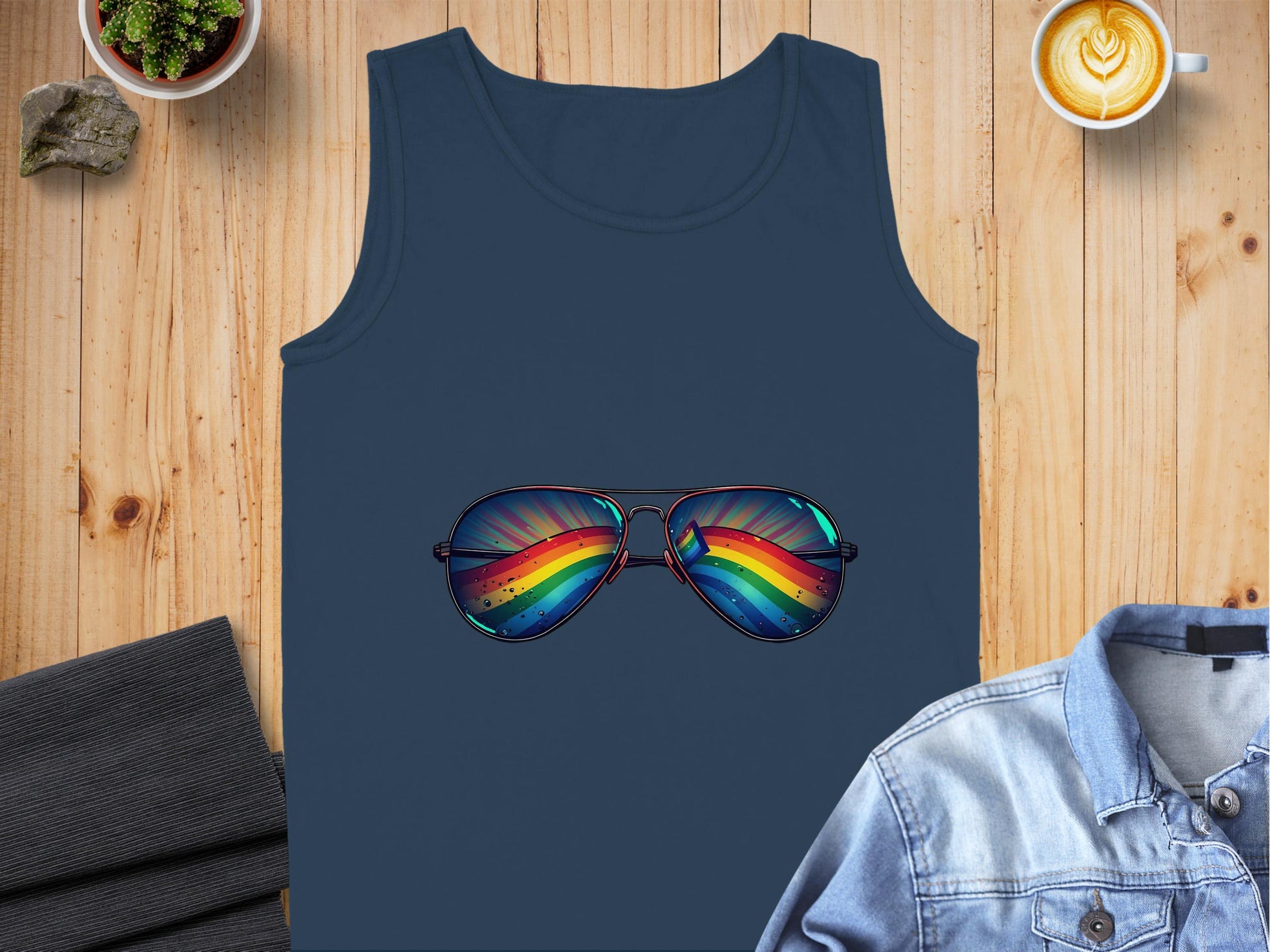 Rainbow Sunglasses Design Tank Top Product Type