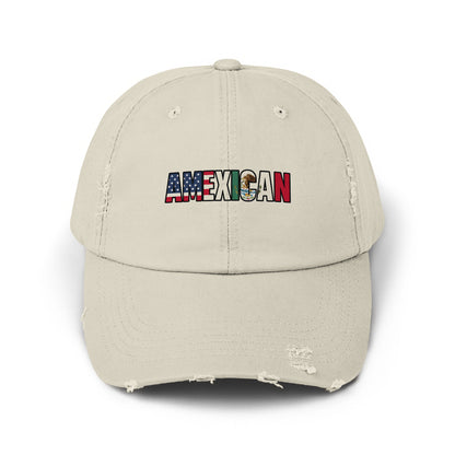 Mexican American Flag Distressed Style Cap product type
