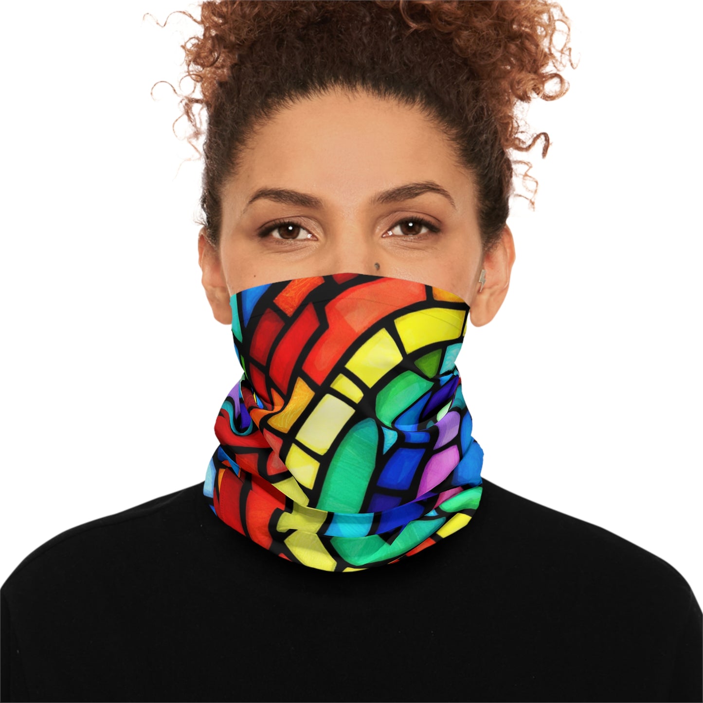 Stained Glass Rainbow Neck Gaiter LGBTQ