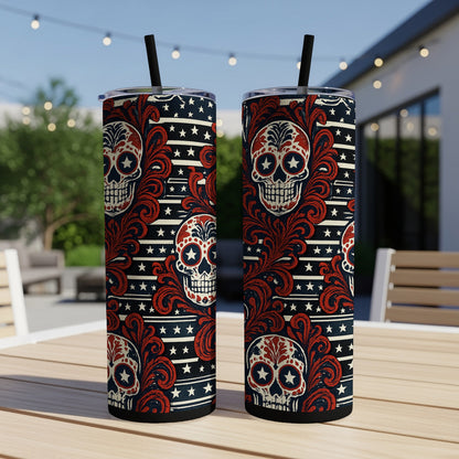 Patriotic Skull Design Insulated Tumbler product