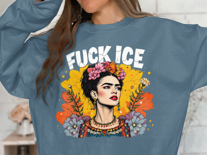 Colorful Graphic Sweatshirt Featuring Bold Feminist Icon