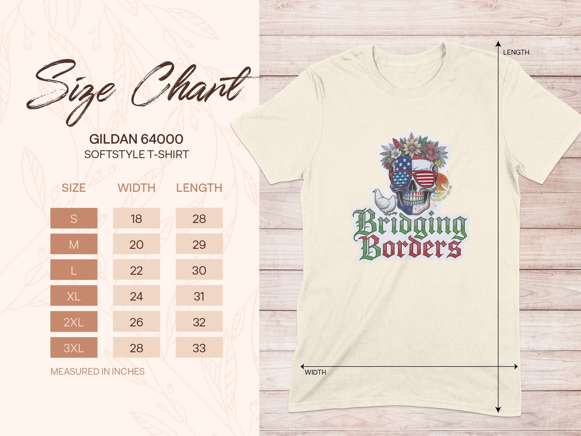 Bridging Borders Skull Floral Graphic T-Shirt product type
